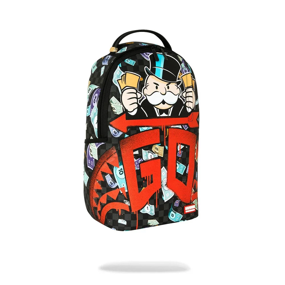 Sprayground Monopoly Time to Go Backpack Unisex Multicolor Shoulder Strap SPR329